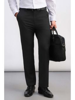 Allen Solly - Men Black Textured Formal Trousers