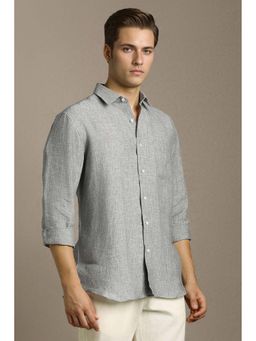 Louis Philippe - Men Grey Full Sleeves Casual Shirt