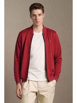 Louis Philippe - Men Casual Red Solid Jacket