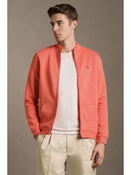 Louis Philippe - Men Casual Peach Solid Jacket