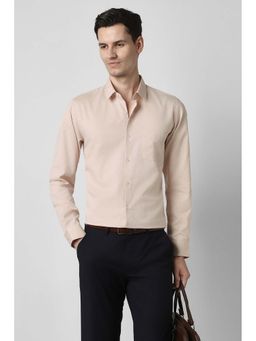 Peter England - Men Peach Slim Fit Shirt