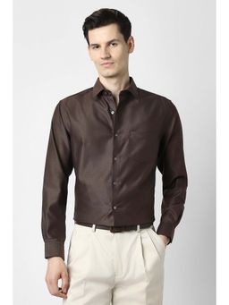 Peter England - Men Brown Regular Fit Shirt