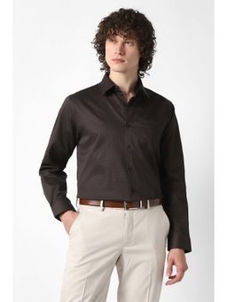 Van Heusen - Men Black Print Full Sleeves Wedding Shirt