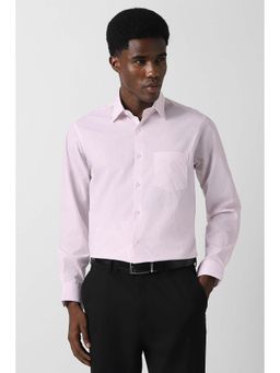 Van Heusen - Men Pink Print Full Sleeves Formal Shirt