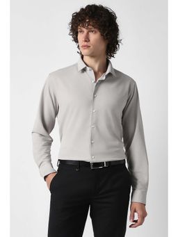 Van Heusen - Men Grey Slim Fit Solid Full Sleeves Formal Shirt