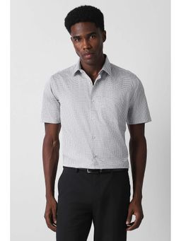 Van Heusen - Men Grey Half Sleeves Party Shirt