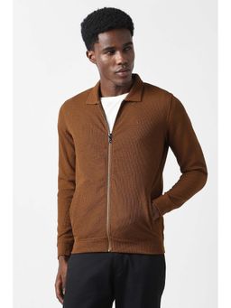 Van Heusen - Men Brown Textured Jacket