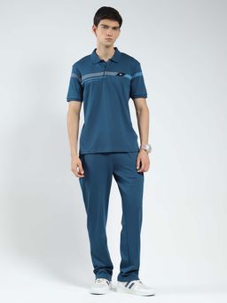 Monte Carlo - Men Teal Printed Collar Neck Co-Ord (Set of 2)