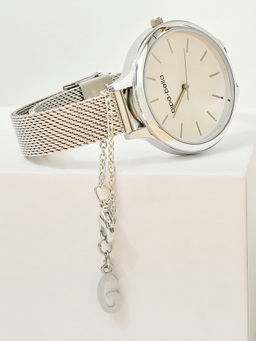 Pipa Bella by Nykaa Fashion - Silver-Plated G Initial Watch Charm