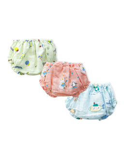 Honcho Baby - Girls Multi-Color Printed Cotton Bloomers (Pack of 3)