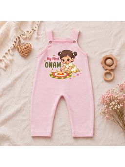 KNITROOT - Cotton Knit Onam Sleeveless My First Onam Text Graphic Bodysuit