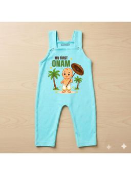 KNITROOT - Cotton Knit Onam Sleeveless My First Onam Text Graphic Bodysuit