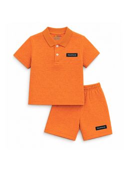 Trampoline - Boys Orange Textured Jacquard Co-Ord Set