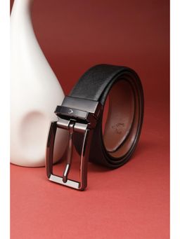 Allen Solly - Men Black Textured Formal Belt