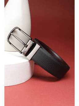 Allen Solly - Men Black Textured Formal Belt
