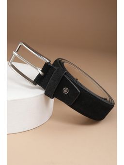 Louis Philippe - Men Black Solid Leather Casual Belt