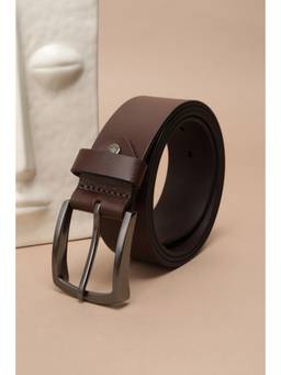 Peter England - Men Brown Textured Leather Belt