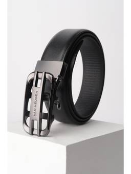 Van Heusen - Men Black Textured Formal Belt