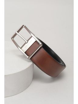 Van Heusen - Men Brown Textured Formal Belt