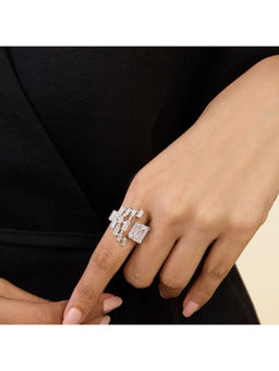 Isharya - Art Deco Cocktail Open Ring