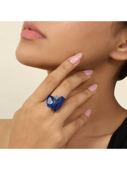 Isharya - Sapphire Soul Open Statement Ring