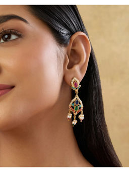 Indinoor - Multi-Color Svarn Jadau Earrings