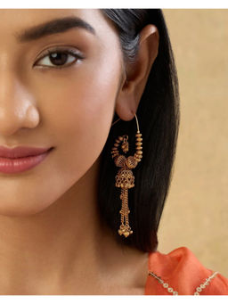 Indinoor - Gold Khoobsoora Temple Earrings