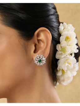 Indinoor - Green Rasulan Zircon Earrings