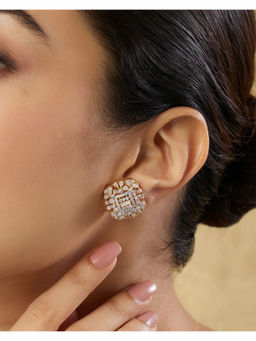 Indinoor - White Inyara Zircon Stud Earrings