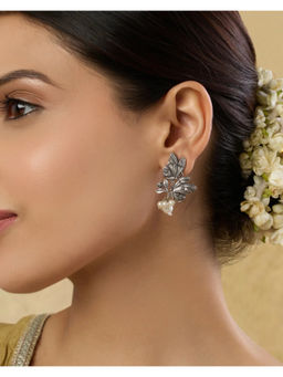 Indinoor - Silver Sianya Oxidised Silver Studs