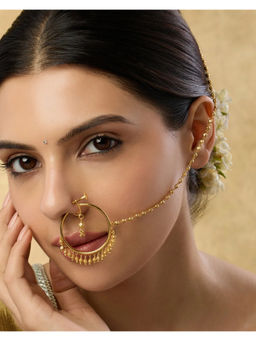 Indinoor - Gold Rovika Temple Nose Ring