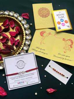 PAYA - Lucky Color Healing Zodiac Rakhi and Dhaaga Combo - Cancer