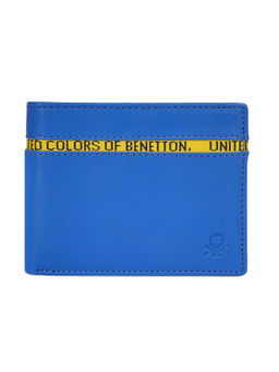 United Colors of Benetton - Fynn Men Leather Passcase Wallet - Blue