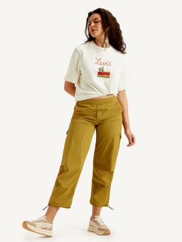 Levi's - Womens Mid Rise Mustard Loose Fit Trousers