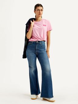 Levi's - Womens High Rise Ribcage Bottom Blue Jeans