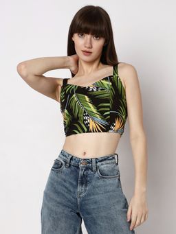 VERO MODA - Women Printed Casual Wear Crop Top