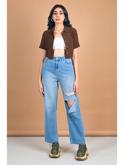FREAKINS - Placid Blue Straight Jeans
