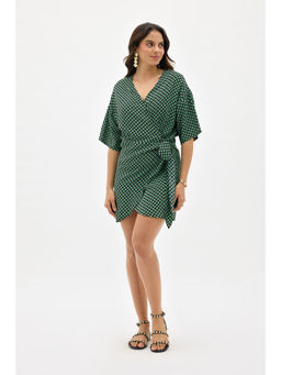 Virgio - Zia Light Viscose Geo-Print Wrap Dress