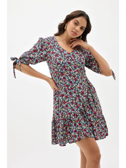 Virgio - Alaya Soft Viscose Frill Dress with Pockets