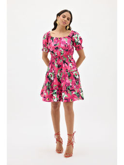 Virgio - Aliza Smooth Cotton Botanical Print Dress