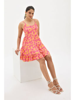 Virgio - Marie Soft Flowing Viscose Lace-Up Dress