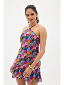 Virgio - Ati Breathable Chic Cotton Halter Dress