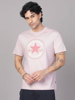 Converse - Unisex Pink Chuck Patch Cotton T-Shirt