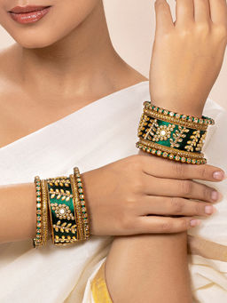 Peora - Silk Thread Floral Chuda Bangle Set for Women (2.8)