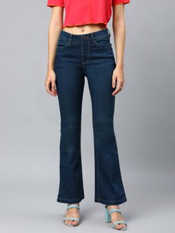 Xpose - Women Dark Blue Flared High Rise Jeans