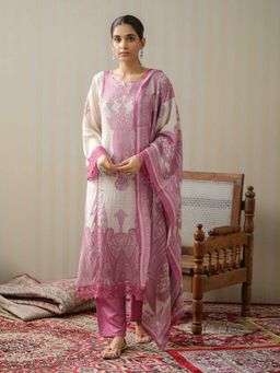 Gahan - Ethnic Motifs Printed Straight Kurta with Pant & Dupatta