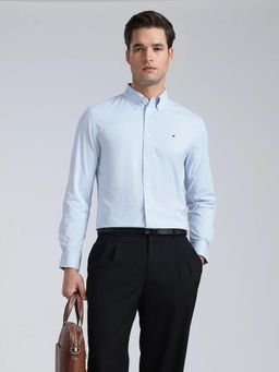 Tommy Hilfiger - Blue Solid Nylon Regular Fit Shirt