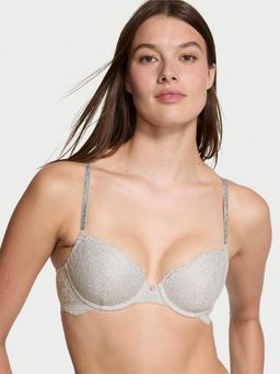 Victoria's Secret - Dream Angels Twinkle Strap Lace Classic-Coverage Demi Bra