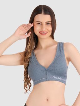 BRACHY - Grey Womens Full Coverage Nursing Maternity Feeding Bra