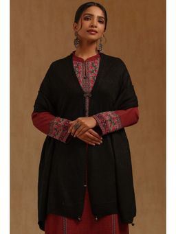 Soch - Womens Black Acrylic Knitted Shawl
